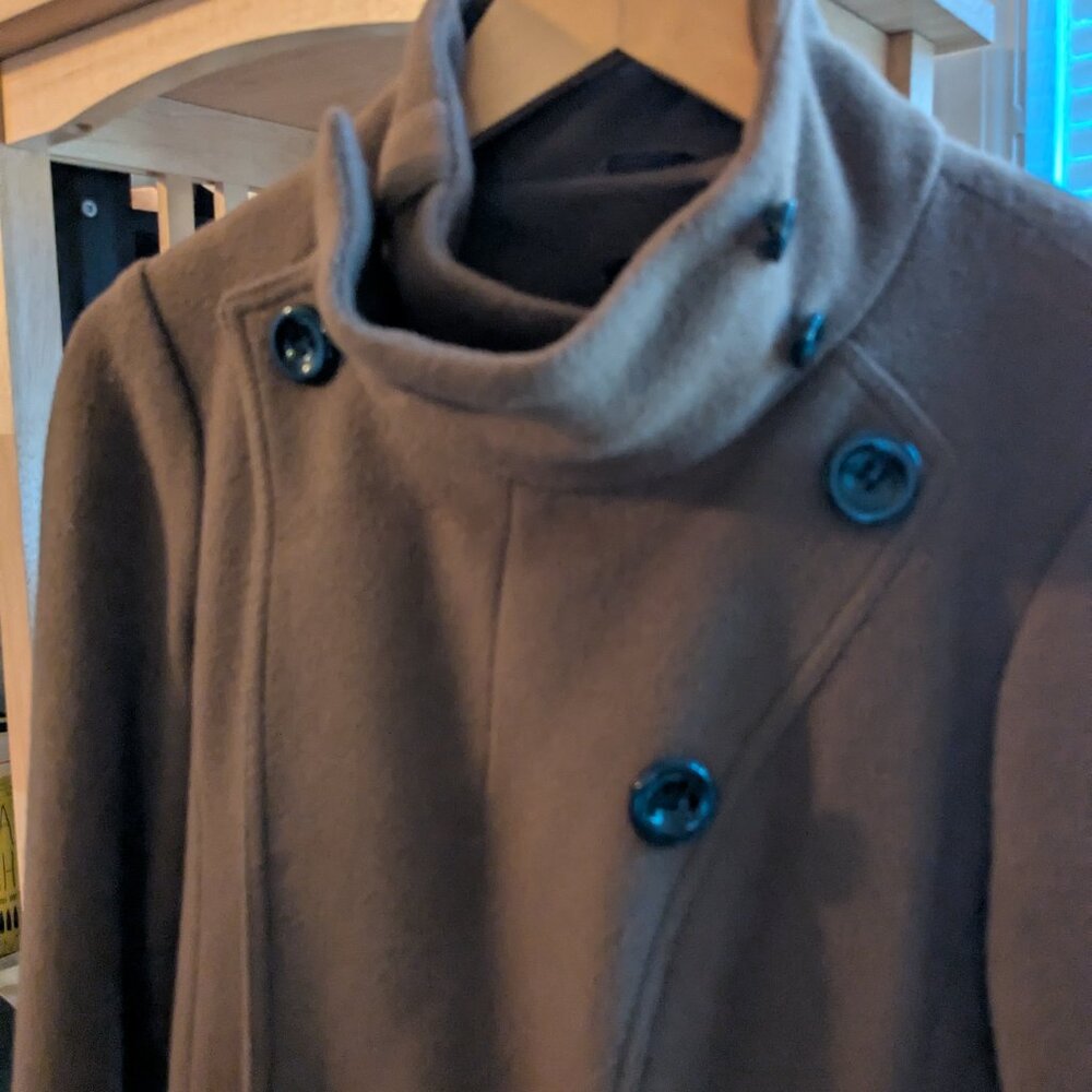 asos wool blend military style coat
